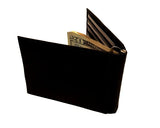 The BMF Plain Black Money Clip Leather Wallet
