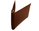 The BMF Plain Brown Money Clip Leather Wallet