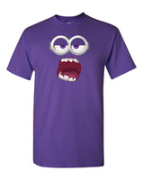 Evil Minion Mouth Wide Open 100% Cotton Graphic Tee Shirt