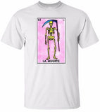 LA MUERTE (DEATH) White T-shirt 100% Cotton Tee by BMF Apparel