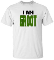 I AM GROOT White Tee 100% Cotton Tee by BMF Apparel