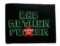 The Original BMF Green Embroidery/Black Inside Black Leather Wallet