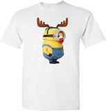 Minion X-Mas Ears White T-Shirt 100% Cotton Tee by BMF Apparel