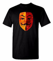 Vee Color Mask T Shirt 100% Cotton Tee by BMF Apparel
