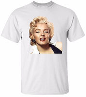 MARILYN MONROE PICTURE White T-shirt 100% Cotton Tee by BMF Apparel