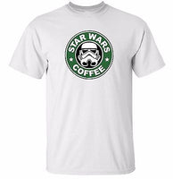 STAR COFFEE White T-shirt 100% Cotton Tee by BMF Apparel