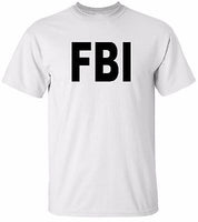 FBI White Tshirt 100% Cotton Tee BMF Apparel