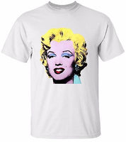 MARILYN MONROE ARTISTIC White T-shirt 100% Cotton Tee by BMF Apparel