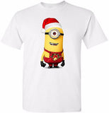 Minion Stuart X-Mas White T-Shirt 100% Cotton Tee by BMF Apparel