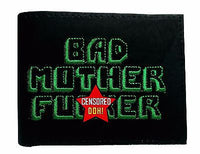 The Original BMF Green Embroidery/Green Inside Black Leather Wallet
