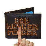 The Original BMF Black Leather Wallet Money Clip Version "Just the right Size"