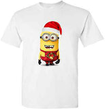 Minion Dave X-Mas White T-Shirt 100% Cotton Tee by BMF Apparel