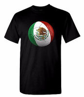 Mexico Soccer Ball T Shirt 100% Cotton Tee by BMF Apparel