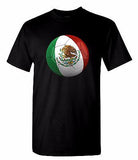 Mexico Soccer Ball T Shirt 100% Cotton Tee by BMF Apparel