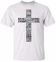 PADRE NUESTRO White Tee 100% Cotton Tee by BMF Apparel