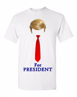 Trump for President White T-shirt 100% Cotton Tee by BMF Apparel