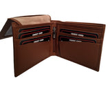 The BMF Plain Brown Leather Wallet