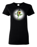 Michigan Frog Women's Black T-Shirt 100% Cotton Tee